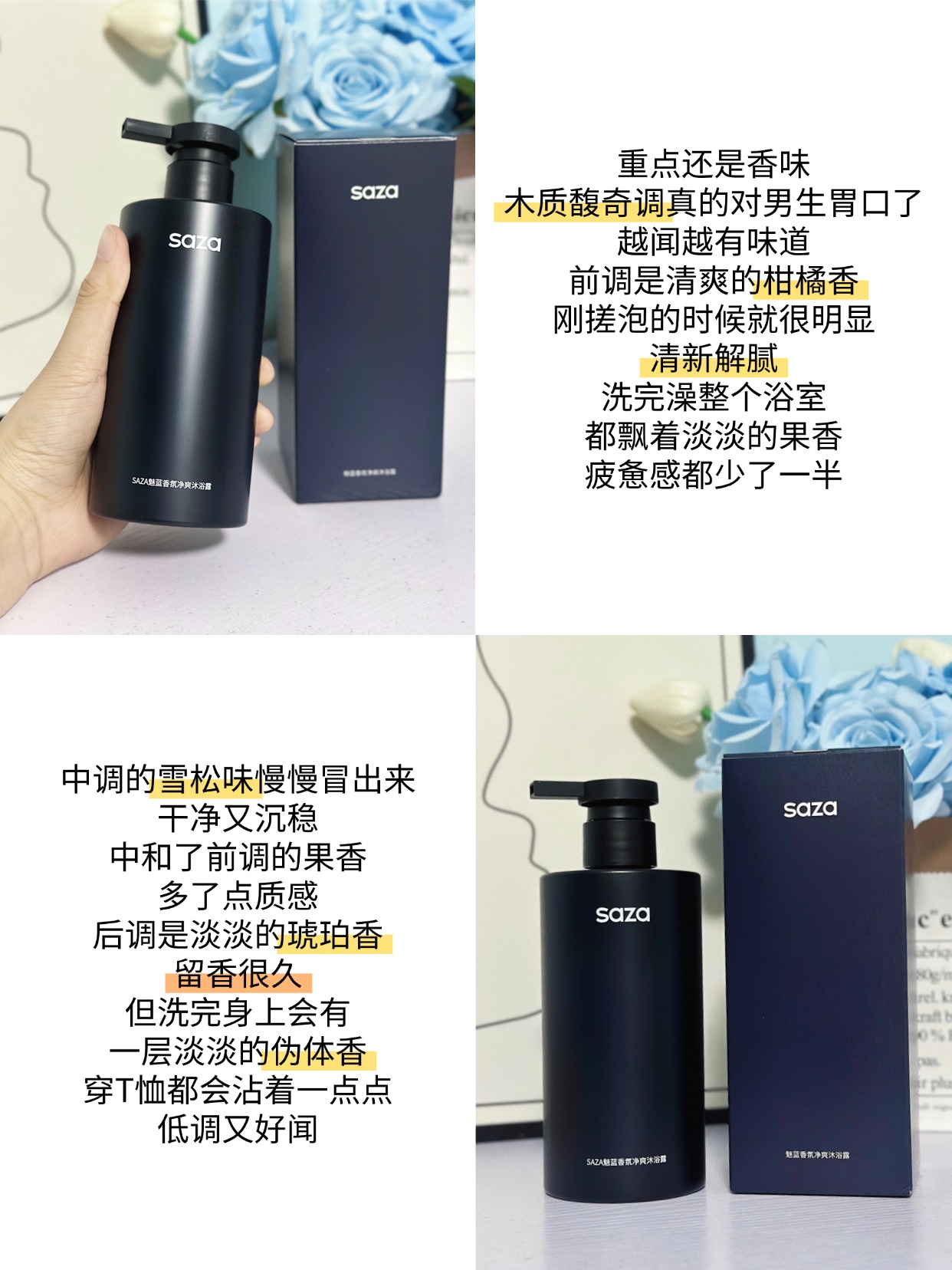 2026年广州男士个护实测 SAZA魅蓝香氛沐浴露选购使用指南-图片2
